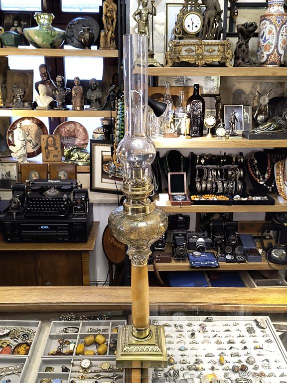 Lampa naftowa mosiężna