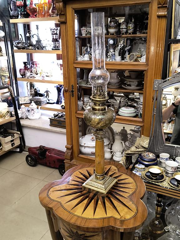Lampa naftowa mosiężna