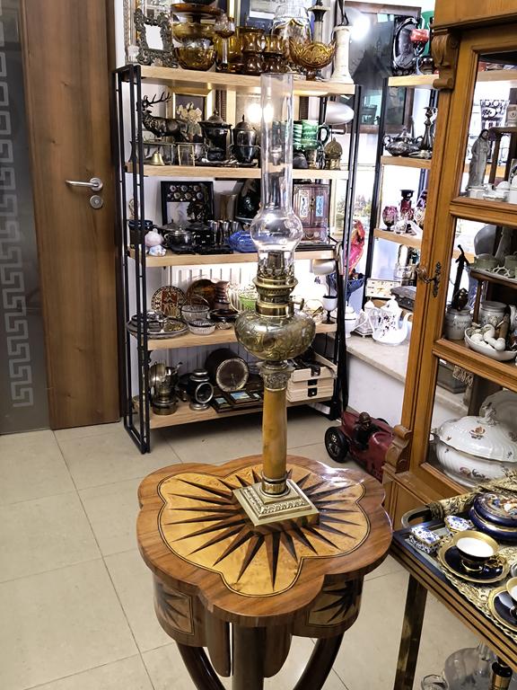 Lampa naftowa mosiężna