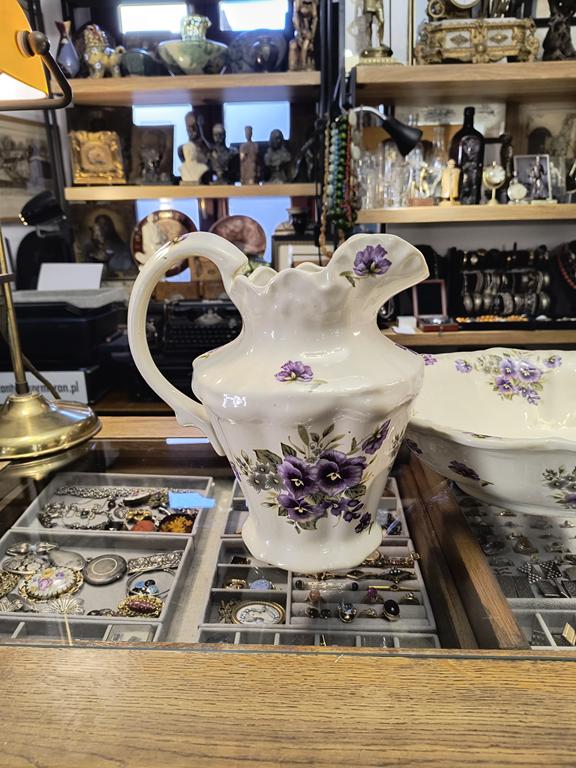 Zestaw toaletowy porcelanowy - Ironstone Staffordshire England, XIX-XX w.