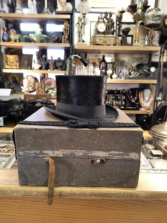 Stary cylinder czarny - AvB Hat Manufactory