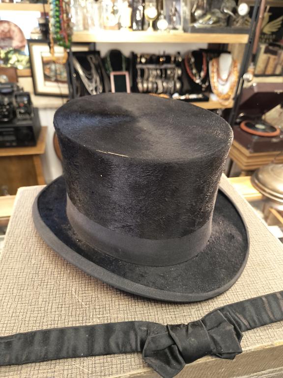 Stary cylinder czarny - AvB Hat Manufactory