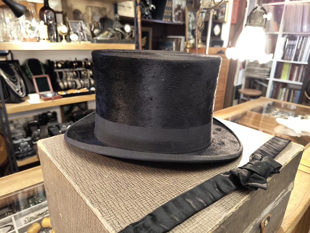 Stary cylinder czarny - AvB Hat Manufactory