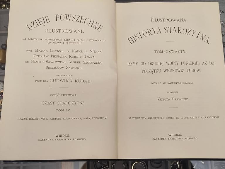 Zestaw książek "Dzieje Powszechne Ilustrowane", wyd. Wiedeń, 1894-1905