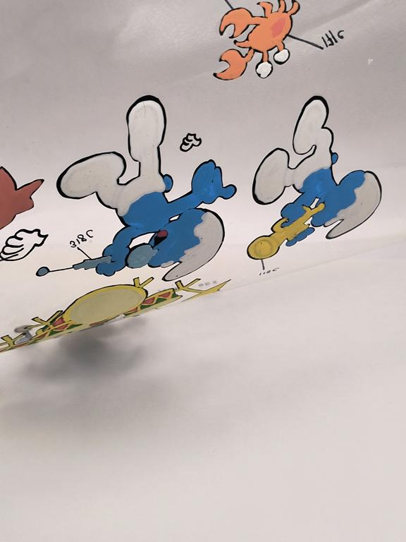 Folia animacyjna z bajki SMERFY - szablon