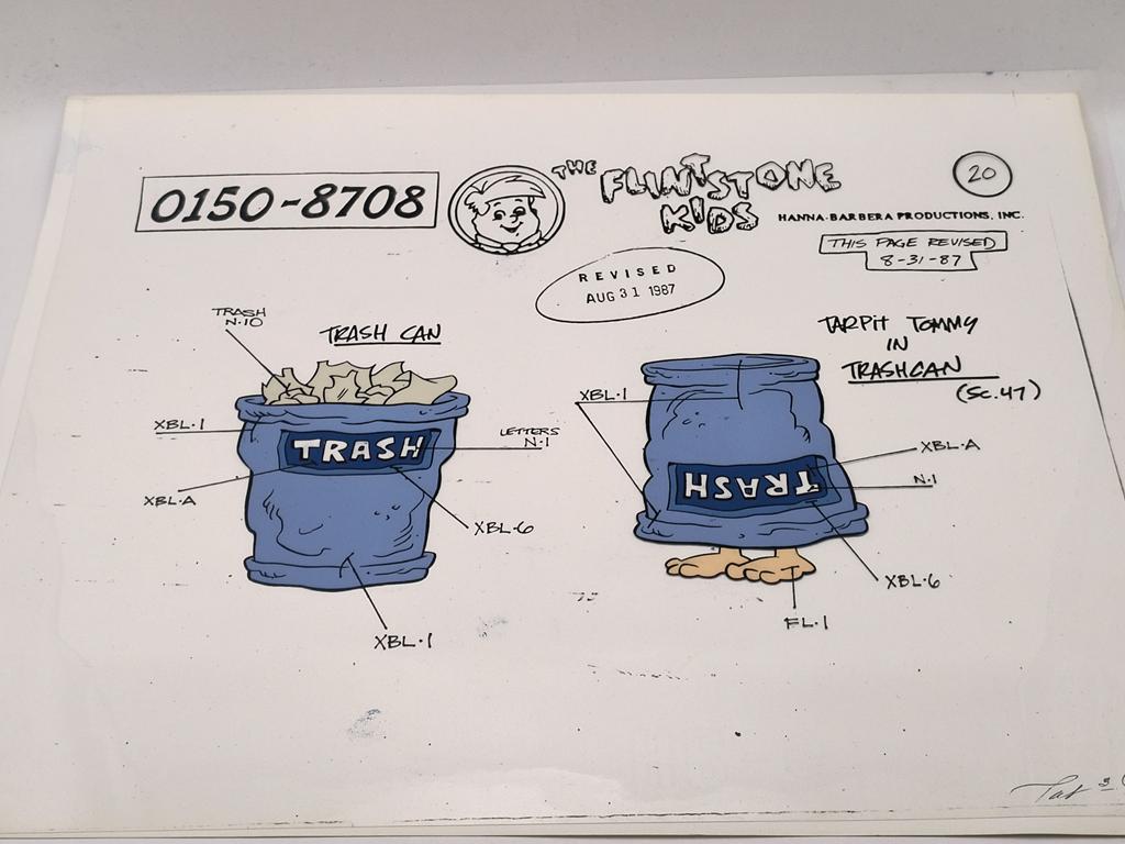 Folia animacyjna "The Flintstone Kids" - Tarpit Tommy, 1987 r.