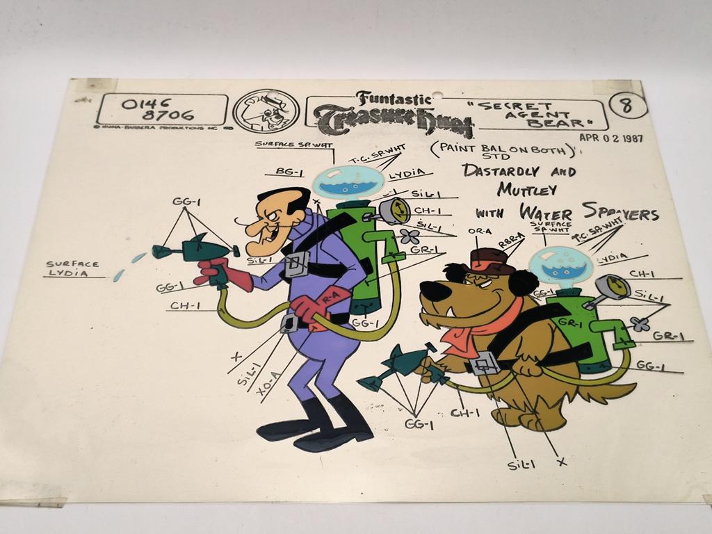 Folia animacyjna z bajki „MIŚ YOGI. Secret Agent Bear - Dastardly and Muttley” – Hanna-Barbera, 1987 r.