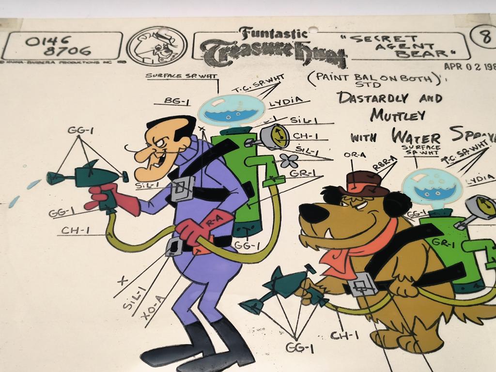 Folia animacyjna z bajki „MIŚ YOGI. Secret Agent Bear - Dastardly and Muttley” – Hanna-Barbera, 1987 r.