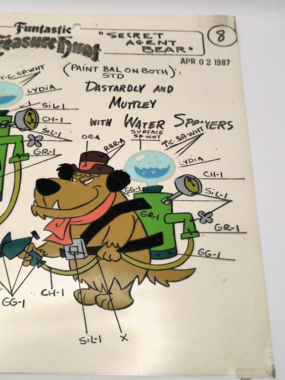 Folia animacyjna z bajki „MIŚ YOGI. Secret Agent Bear - Dastardly and Muttley” – Hanna-Barbera, 1987 r.