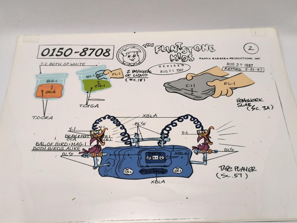 Folia animacyjna „The Flintstone Kids” – Tape Player, 1987 r.