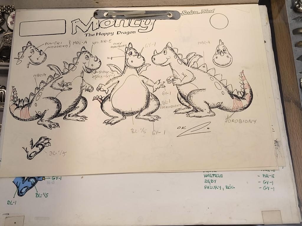 Zestaw projektów animacyjnych z bajki "Monty - The Happy Dragon", Hanna-Barbera Poland