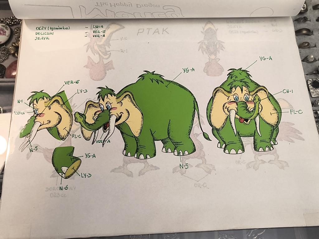 Zestaw projektów animacyjnych z bajki "Monty - The Happy Dragon", Hanna-Barbera Poland