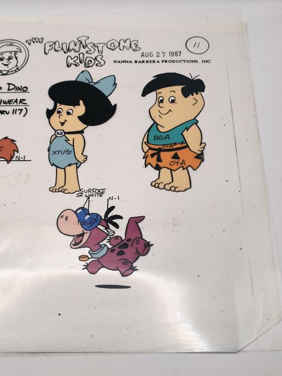 Folia animacyjna „The Flintstone Kids” – Kids and Dino in Beachwear, 1987 r.