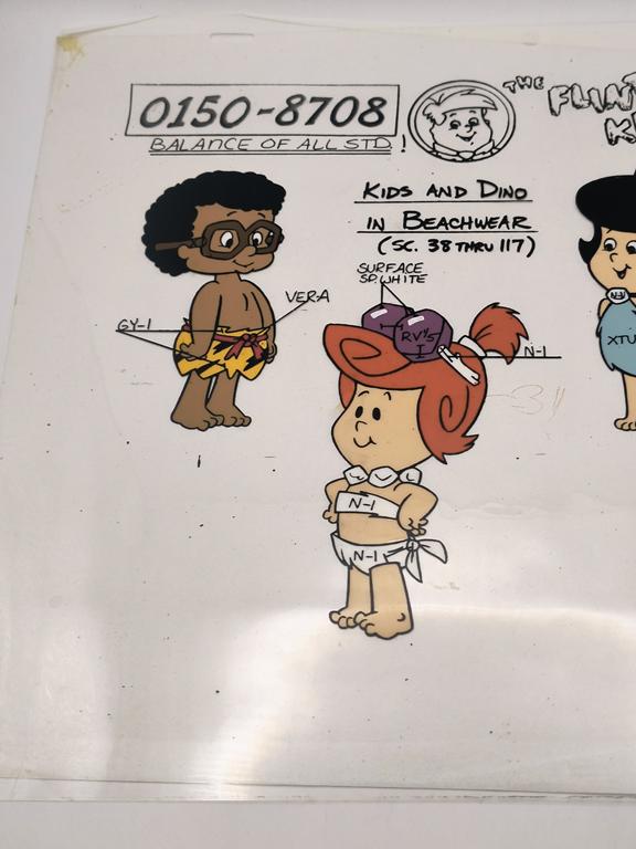 Folia animacyjna „The Flintstone Kids” – Kids and Dino in Beachwear, 1987 r.