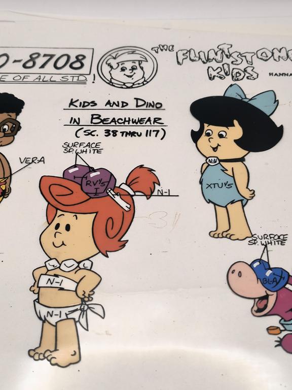 Folia animacyjna „The Flintstone Kids” – Kids and Dino in Beachwear, 1987 r.