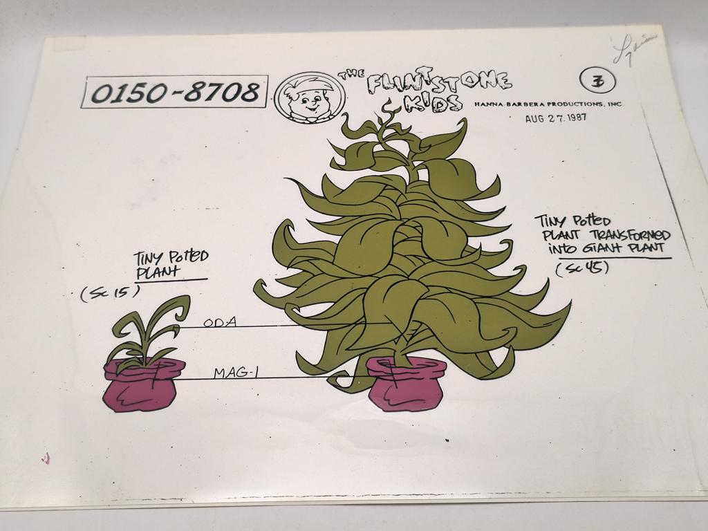 Folia animacyjna „The Flintstone Kids” – Tiny potted plant ..., 1987 r.