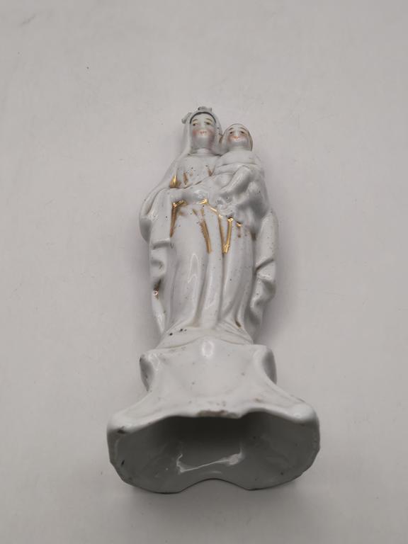 Figurka porcelanowa - Matka Boska z Dzieciątkiem, XIX-XX w.
