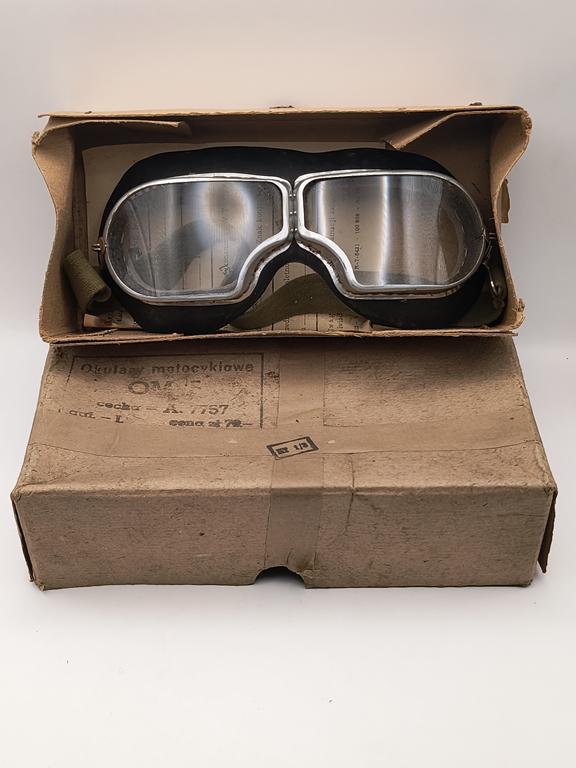 Gogle motocyklowe PRL, 1957 r.