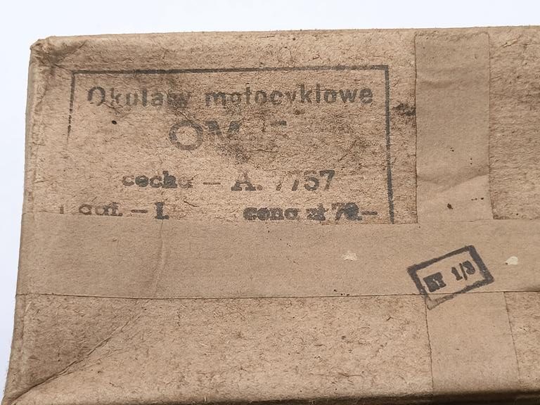 Gogle motocyklowe PRL, 1957 r.