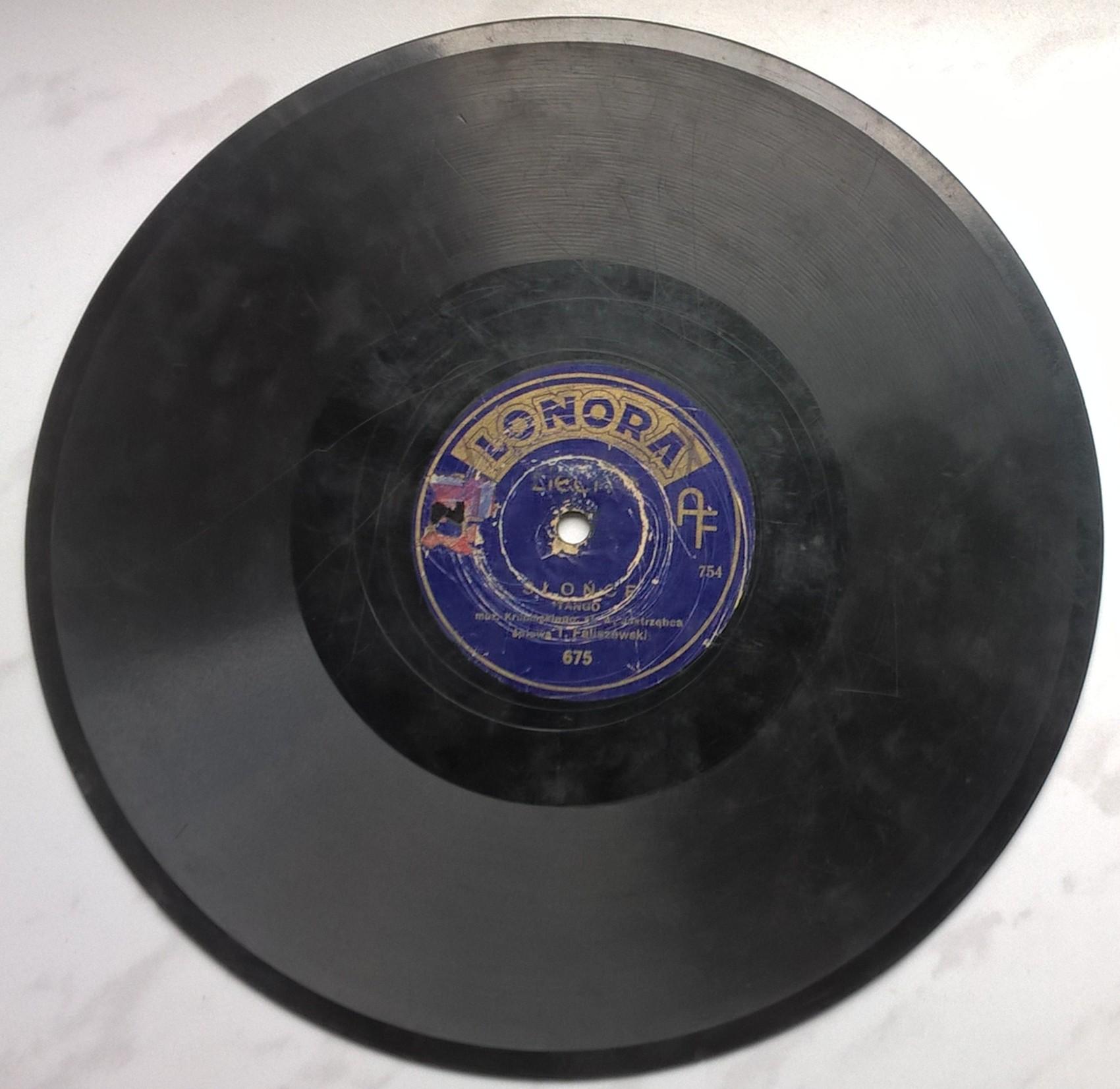 Płyta szelakowa Lonora Electro - tango "Słońce" oraz "Czemuś o mnie zapomniał"