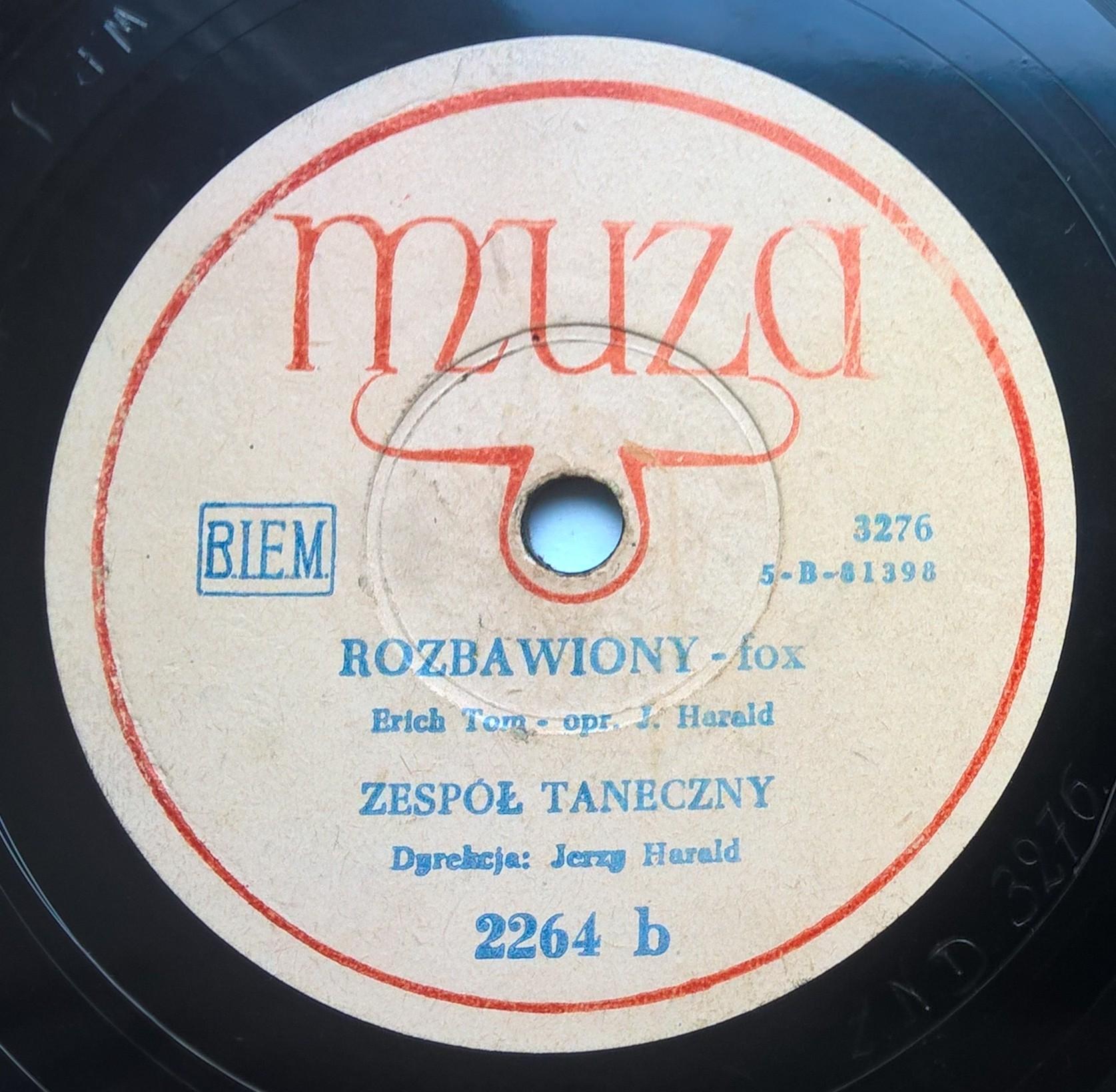 Płyta szelakowa Muza - fox: "Brzydula i rudzielec" Maria Koterbska oraz "Rozbawiony"