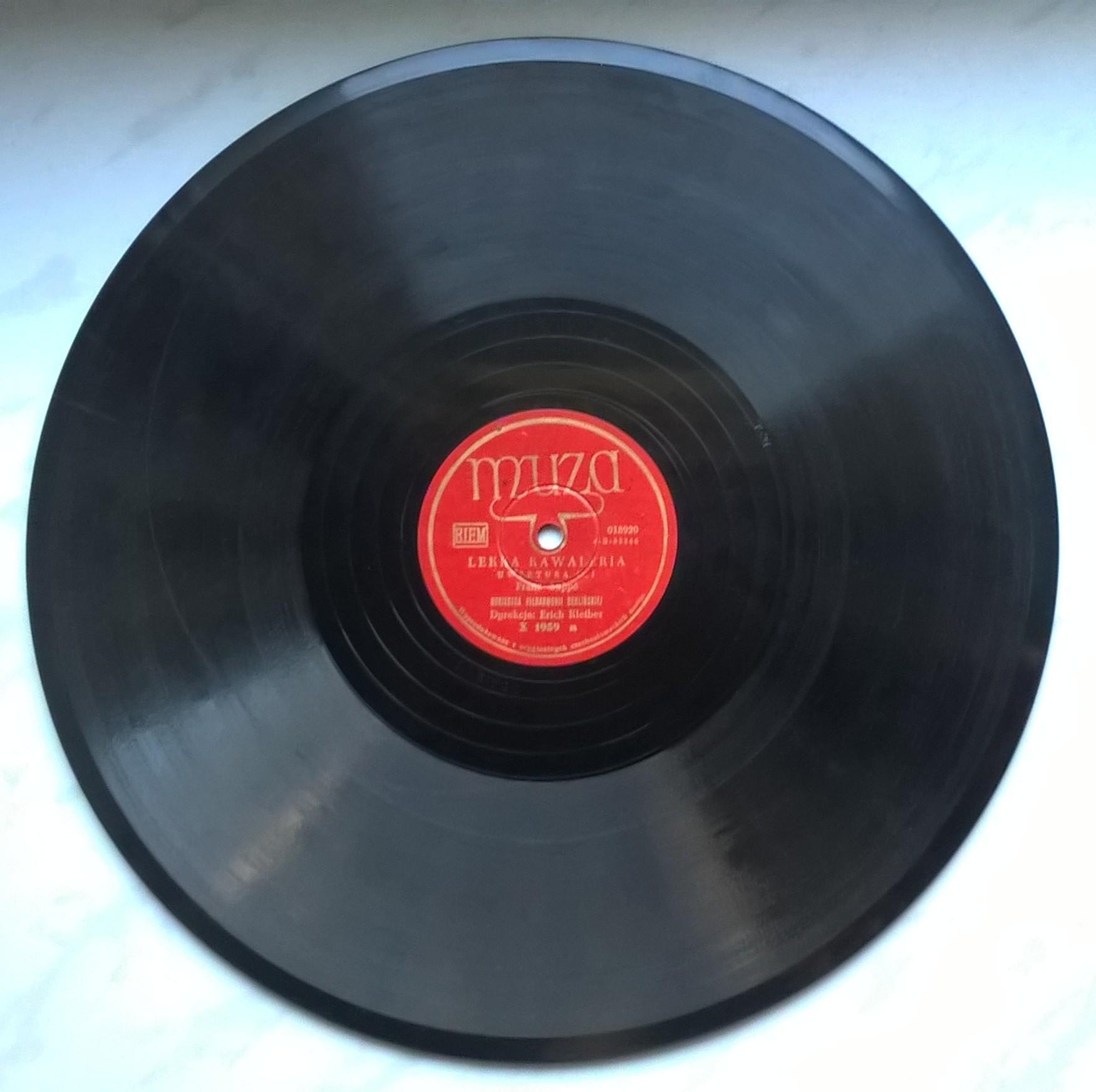 Płyta szelakowa Muza - Uwertura "Lekka Kawaleria" Franz Suppe