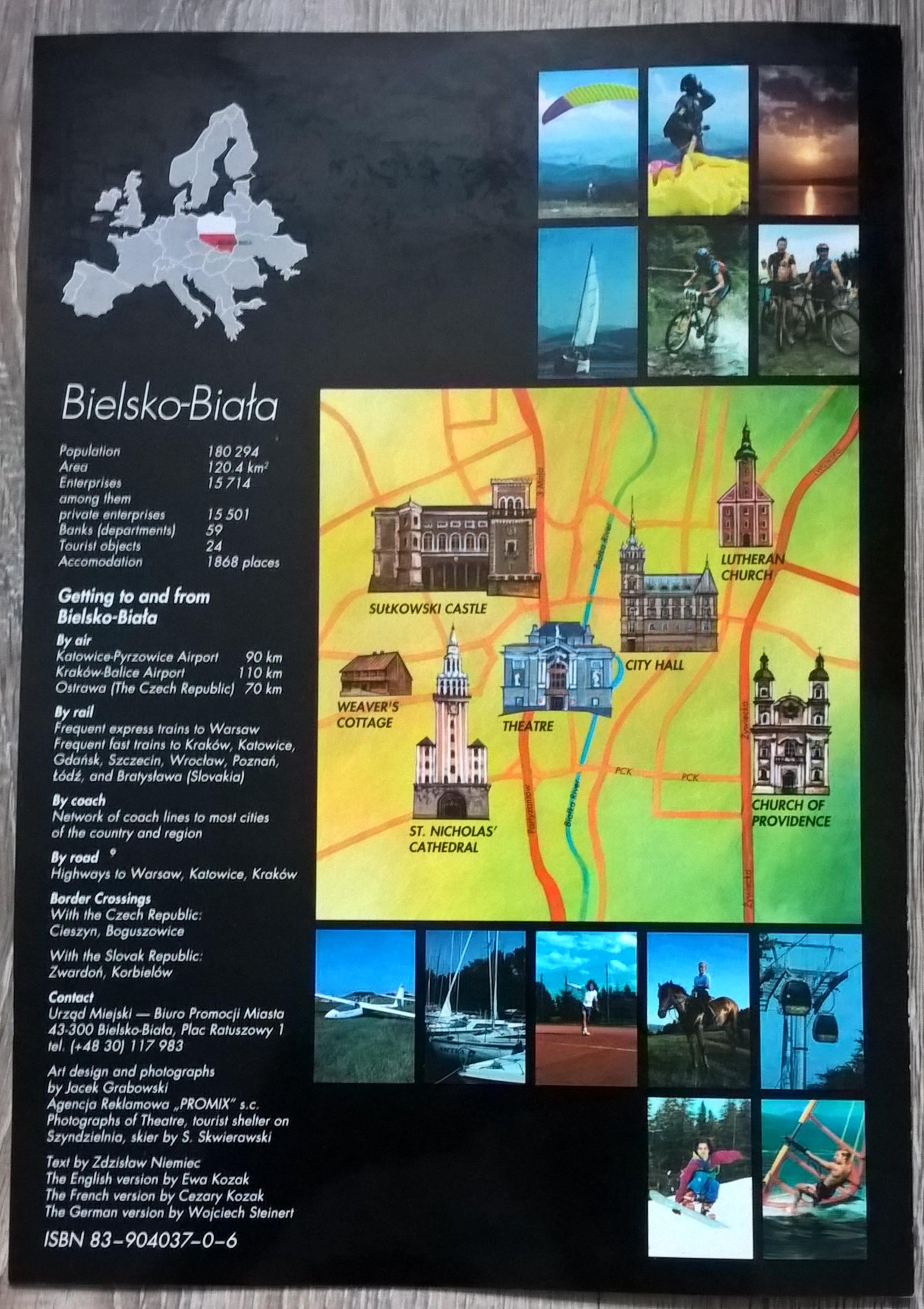 Folder reklamowy BIELSKO-BIAŁA, w języku angielskim - lata 90-te