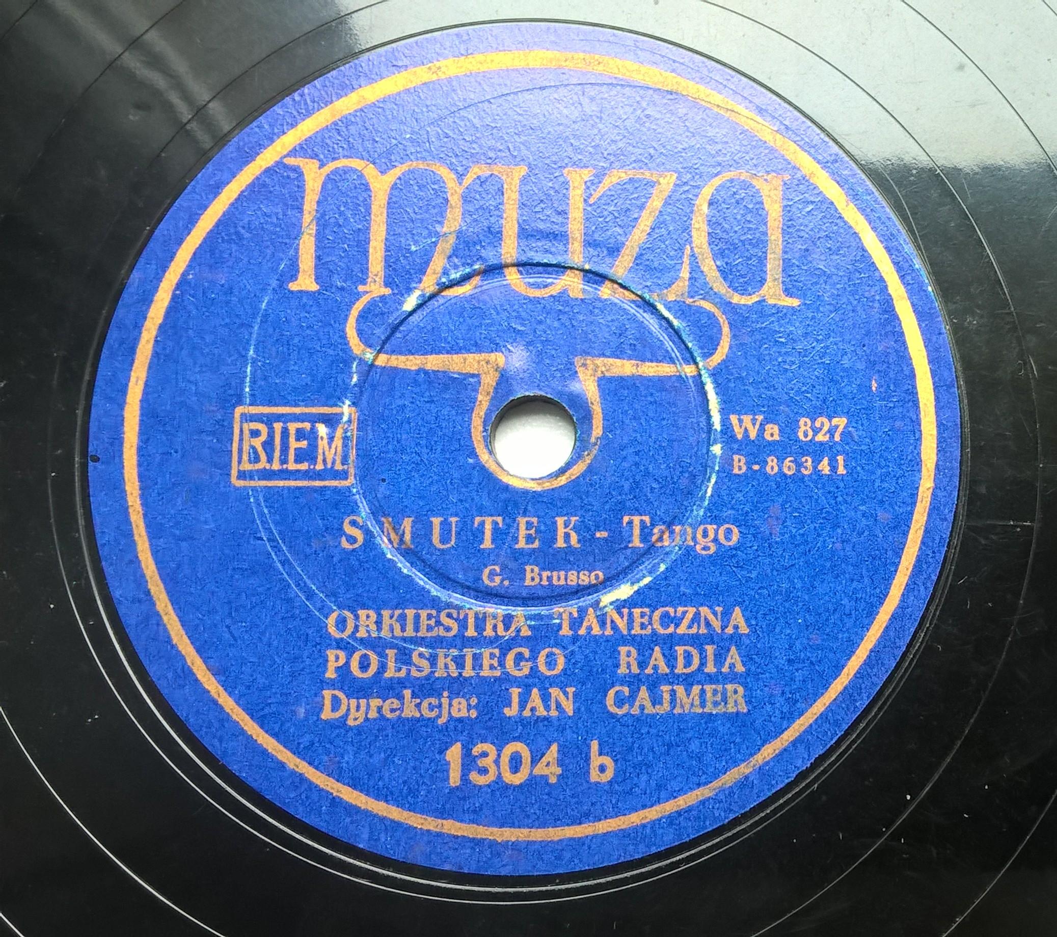 Płyta szelakowa Muza - pasodoble "VALLADO" oraz tango "SMUTEK"