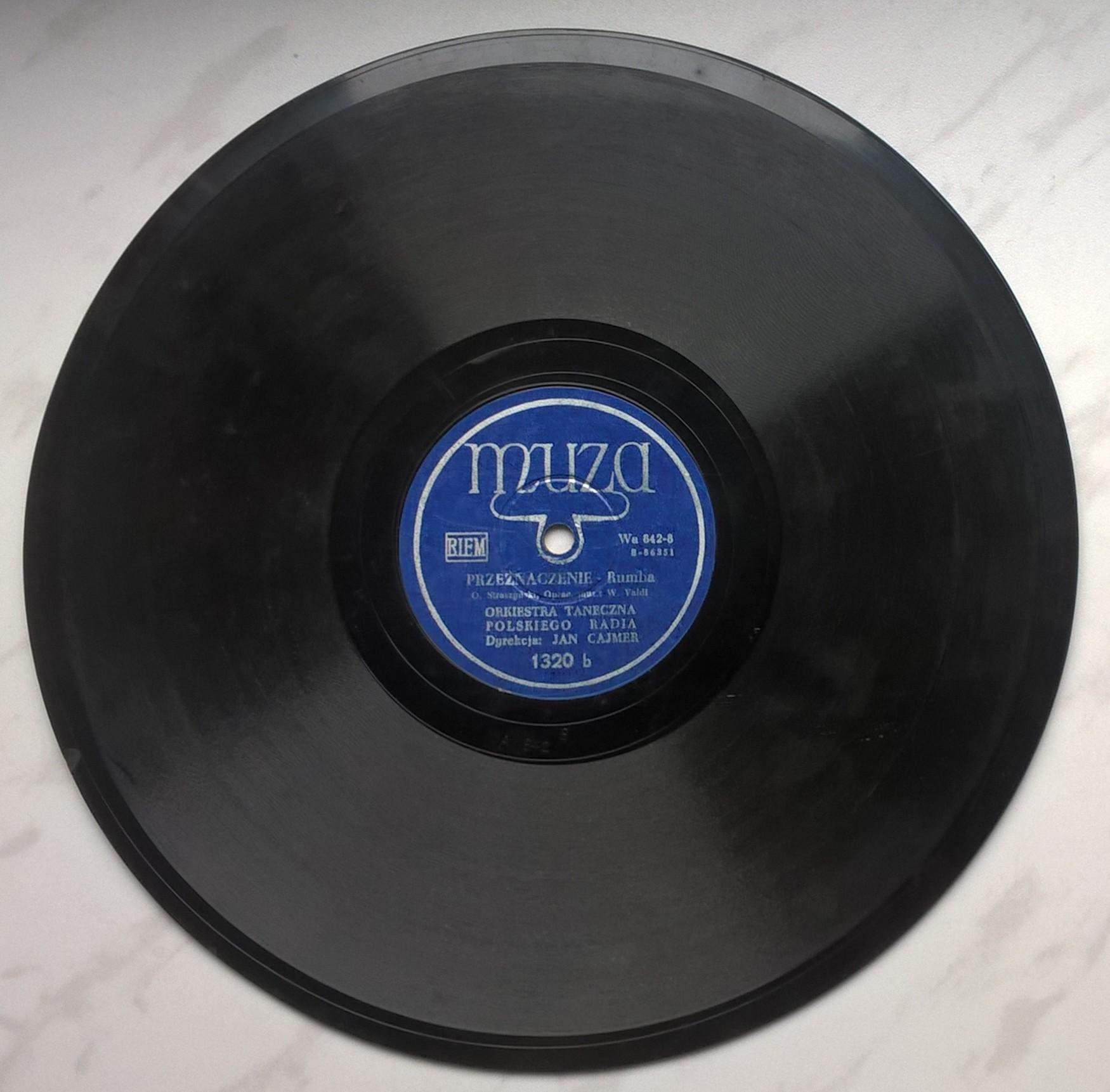 Płyta szelakowa Muza - foxtrot "Szczęśliwy dorsz" oraz rumba "Przeznaczenie"