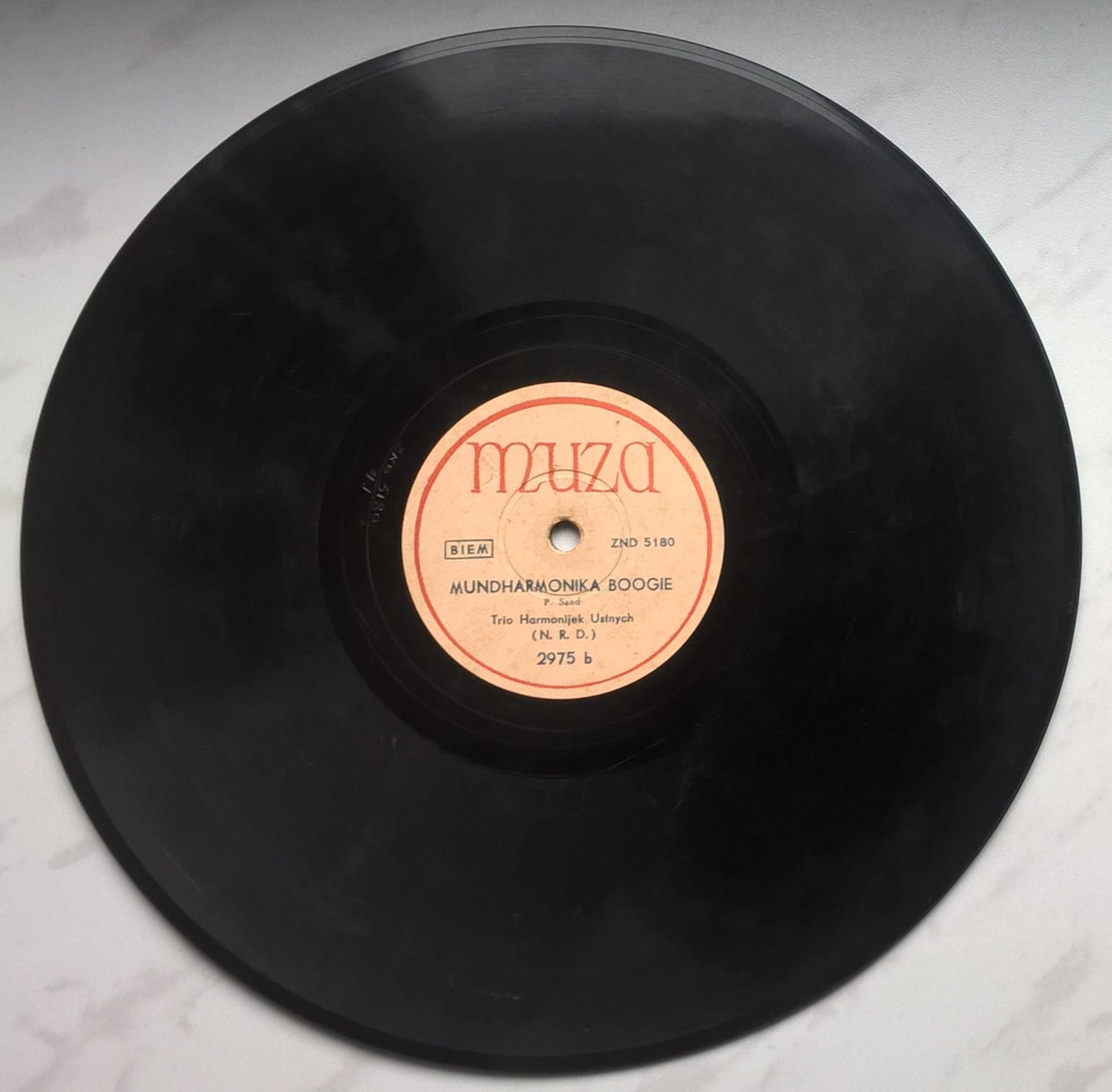 Płyta szelakowa Muza - "Bim-Bam-Bina" oraz "Mundharmonika Boogie"