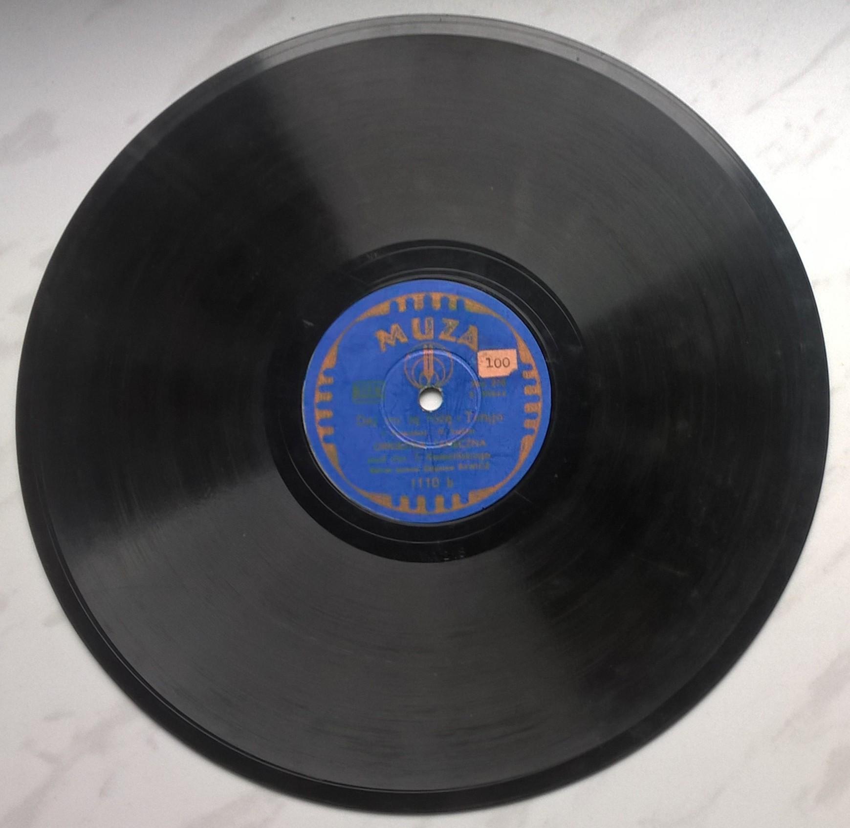 Płyta szelakowa Muza - tango: "Jak w tej piosence" oraz "Daj mi tę różę"