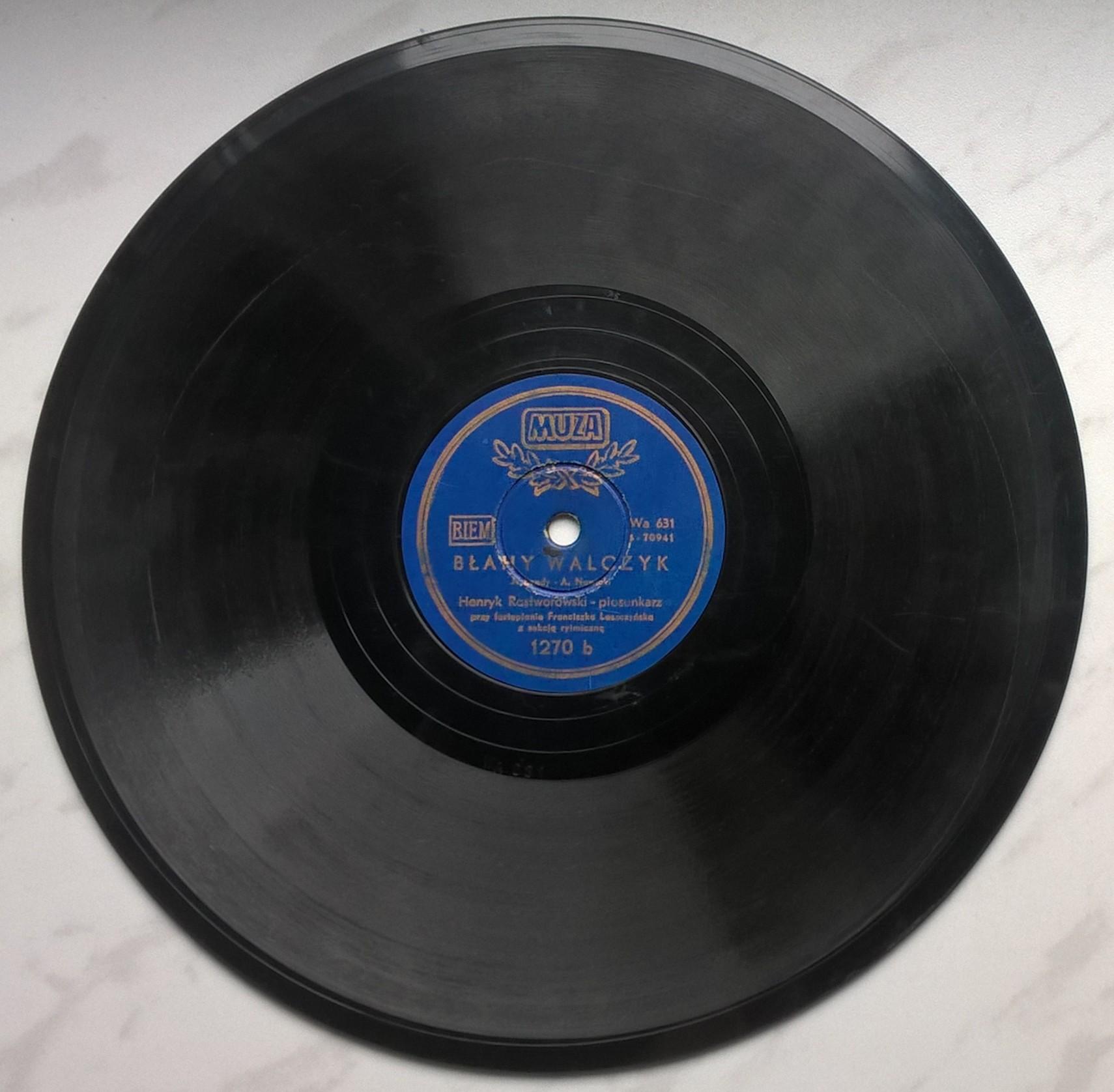 Płyta szelakowa Muza - Walczyki: "Moja miła" oraz "Błahy walczyk"