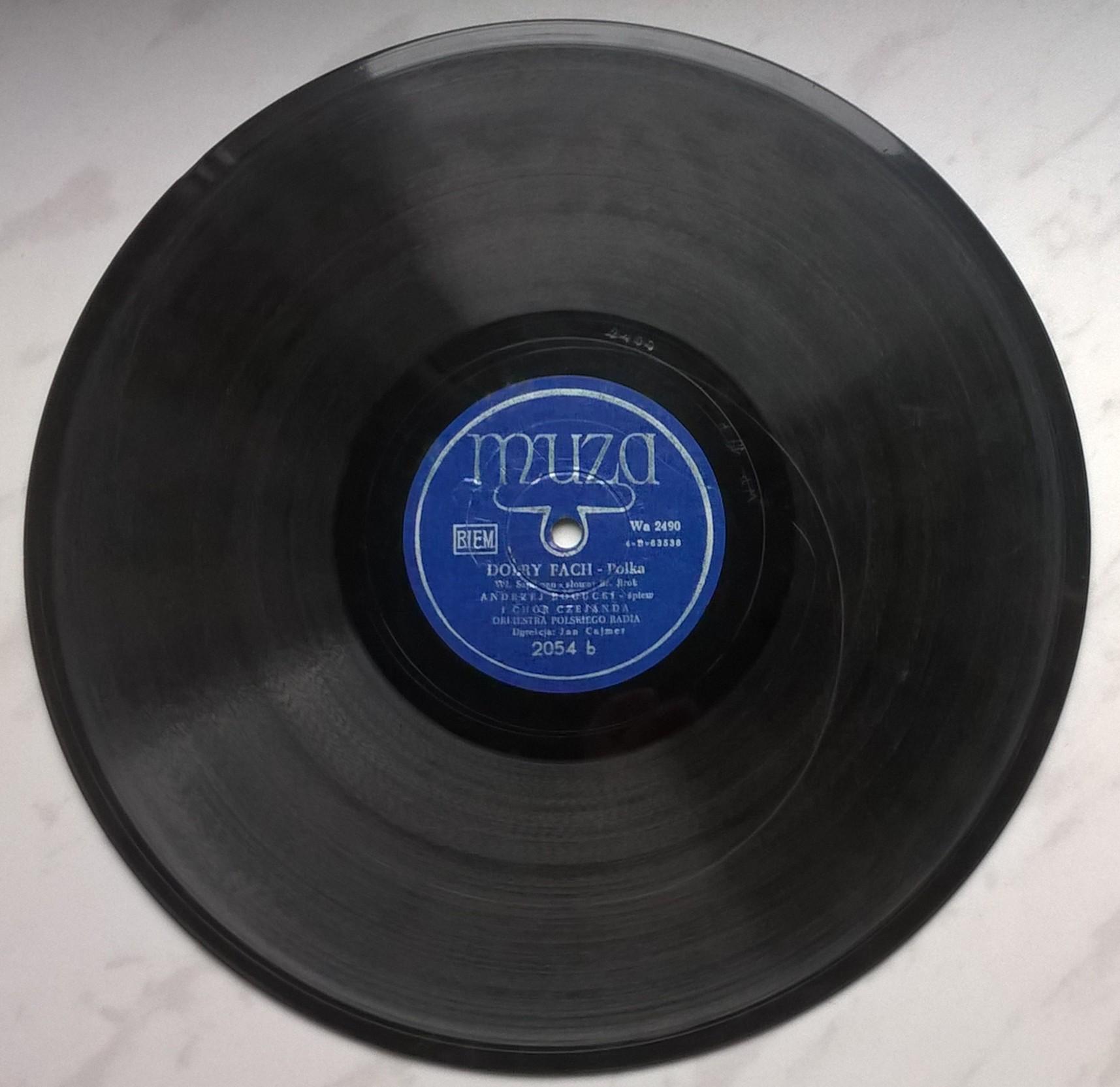 Płyta szelakowa Muza - tango "Złoty piasek" oraz polka "Dobry fach" - Władysław Szpilman