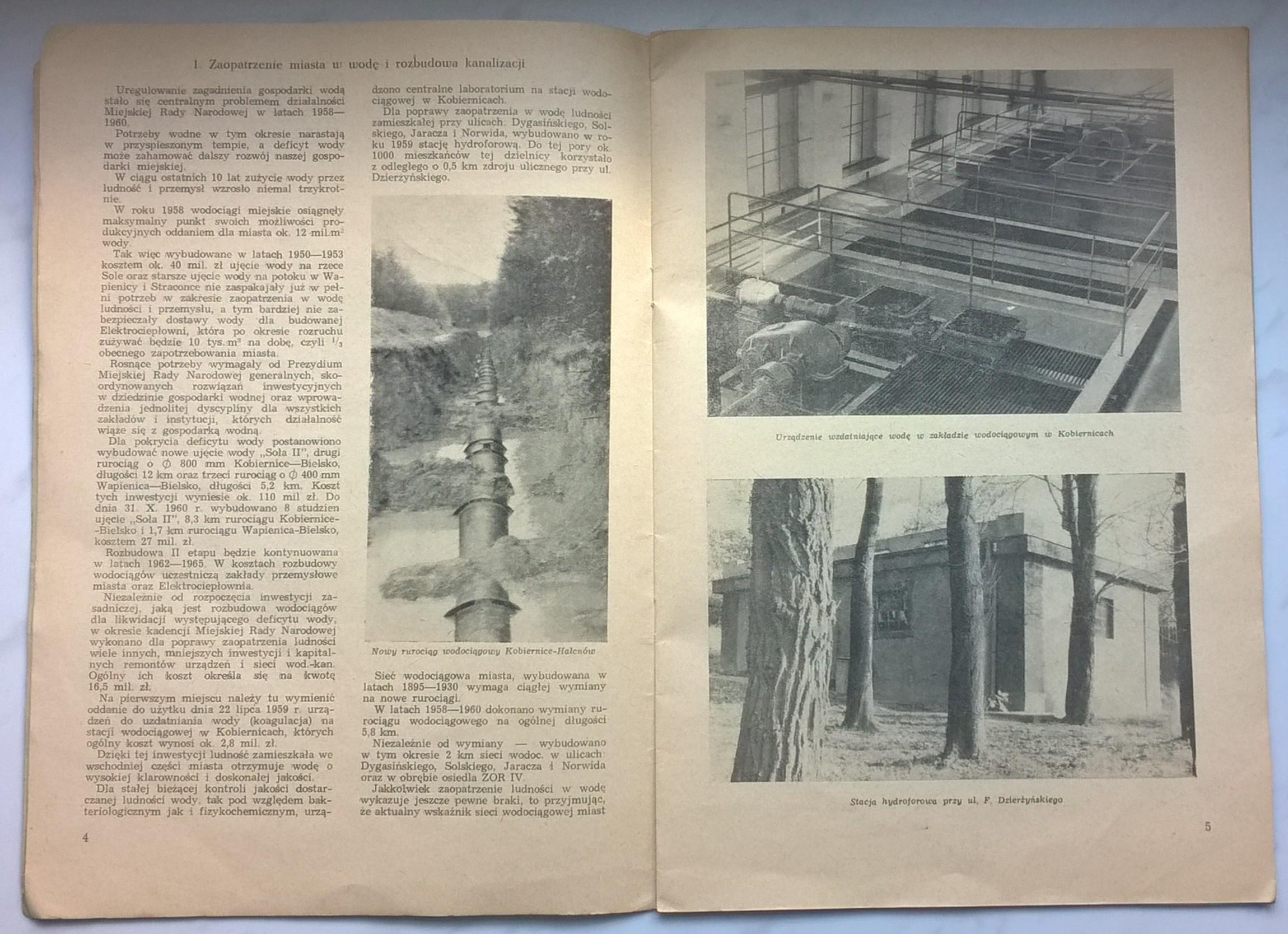 Broszura "Przegląd osiągnięć Miejskiej Rady Narodowej - Bielsko-Biała, 1958-1960"