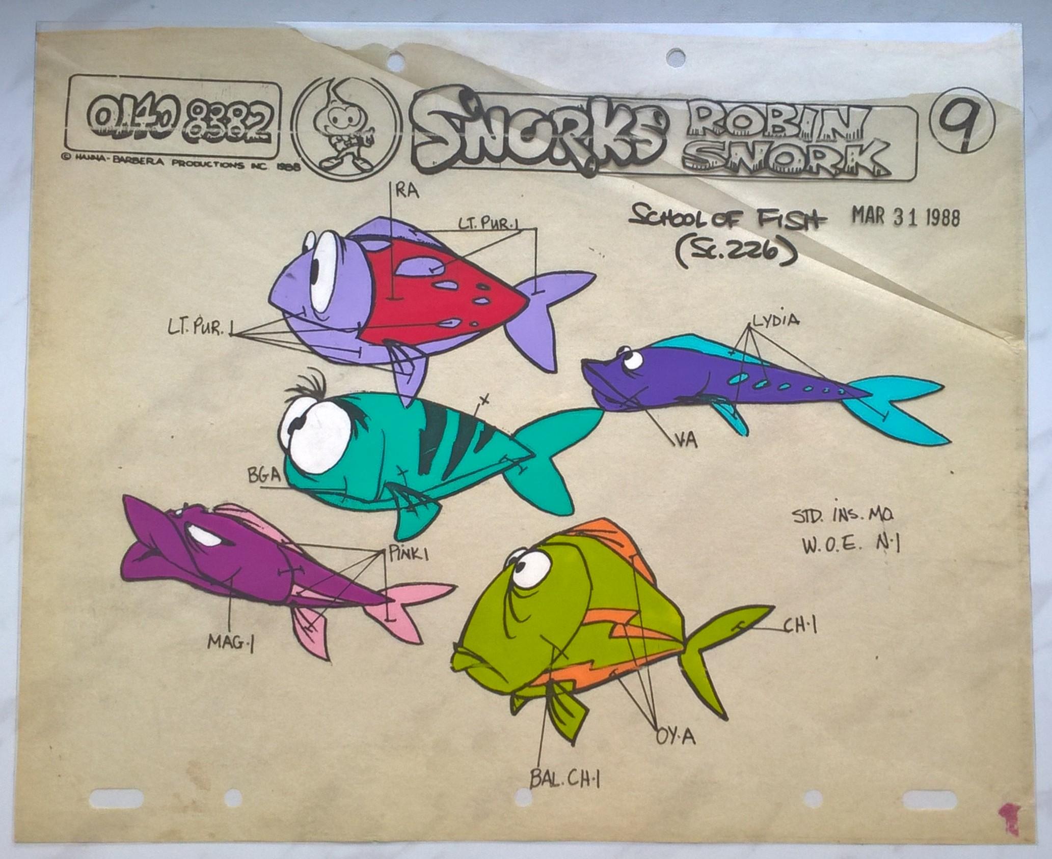 Folia animacyjna SNORKS – ROBIN SNORK: School of fish -1988 r.