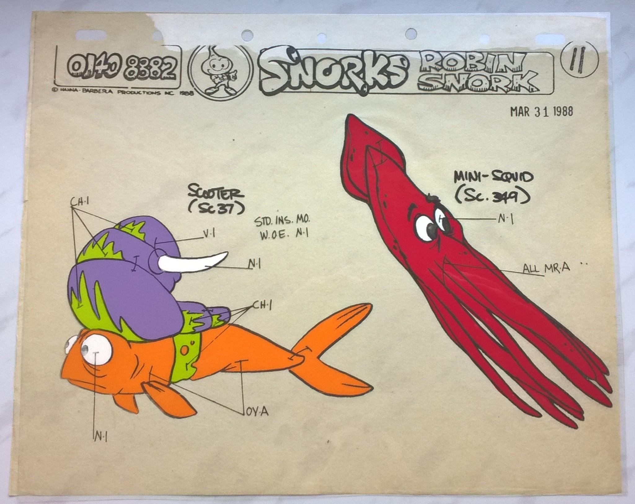 Folia animacyjna SNORKS – ROBIN SNORK: Scooter -1988 r.