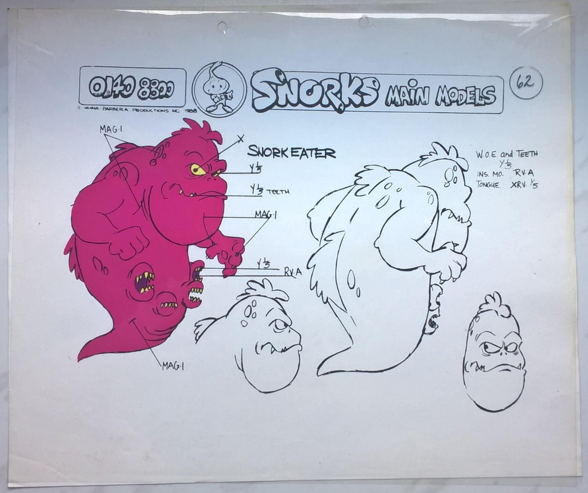 Folia animacyjna SNORKS - Snork Eater, 1988 r.