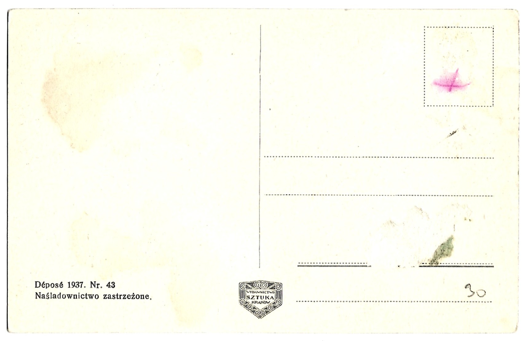 Pocztówka - Bielsko. Kościół parafialny, 1937 r. - obecnie Katedra św. Mikołaja