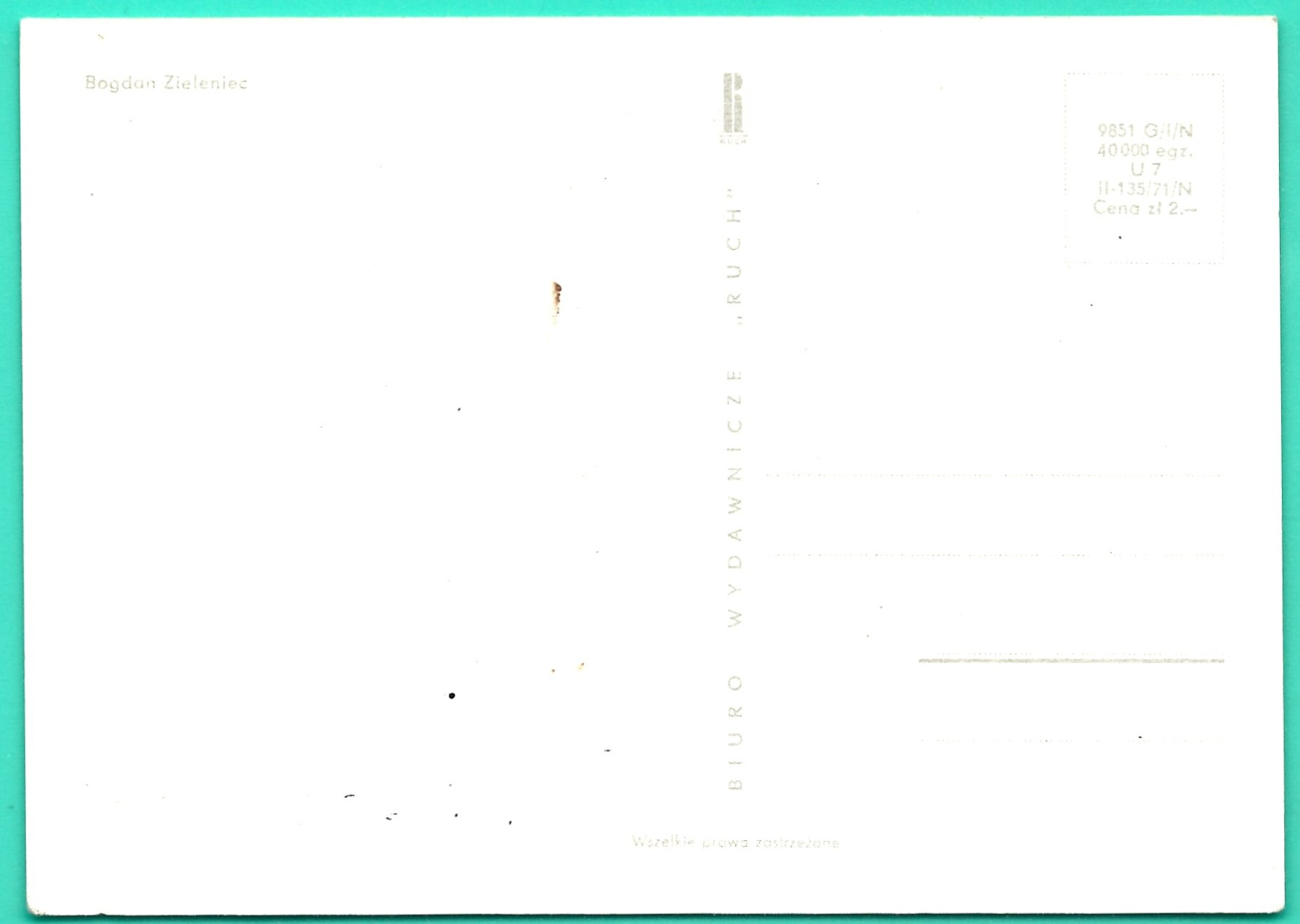 Pocztówka - Wesołych Świąt (Bogdan Zieleniec)