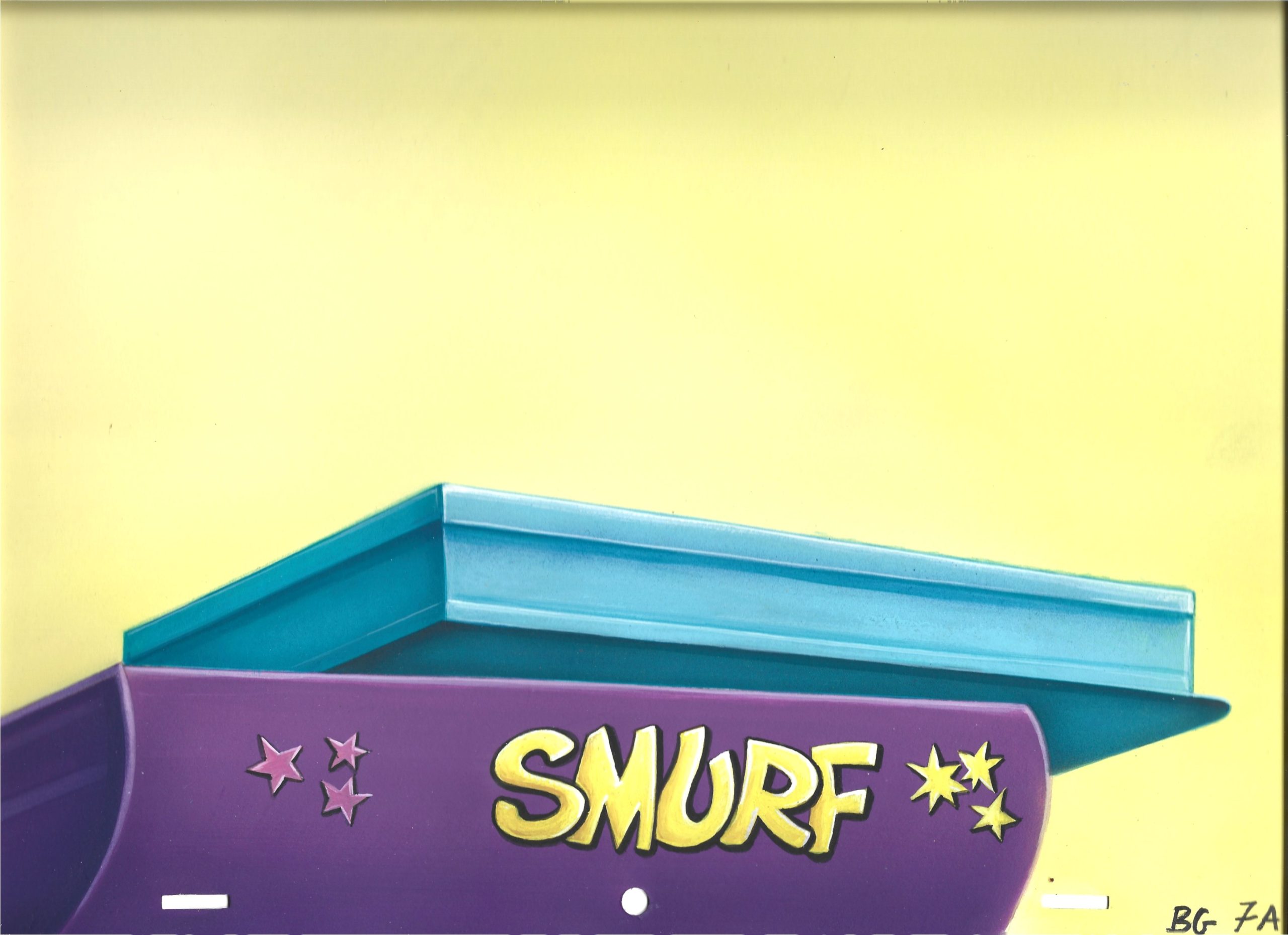 Oryginalne tło animacyjne z bajki Smerfy