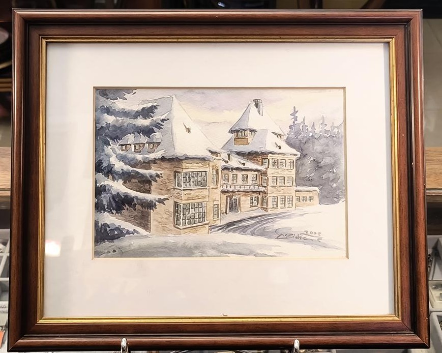 Obraz - pejzaż zimowy - Eugeniusz Białas, Istebna