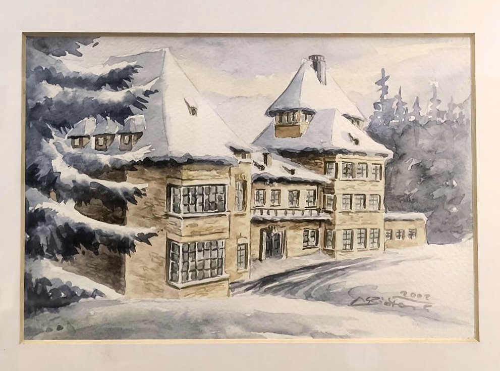 Obraz - pejzaż zimowy - Eugeniusz Białas, Istebna