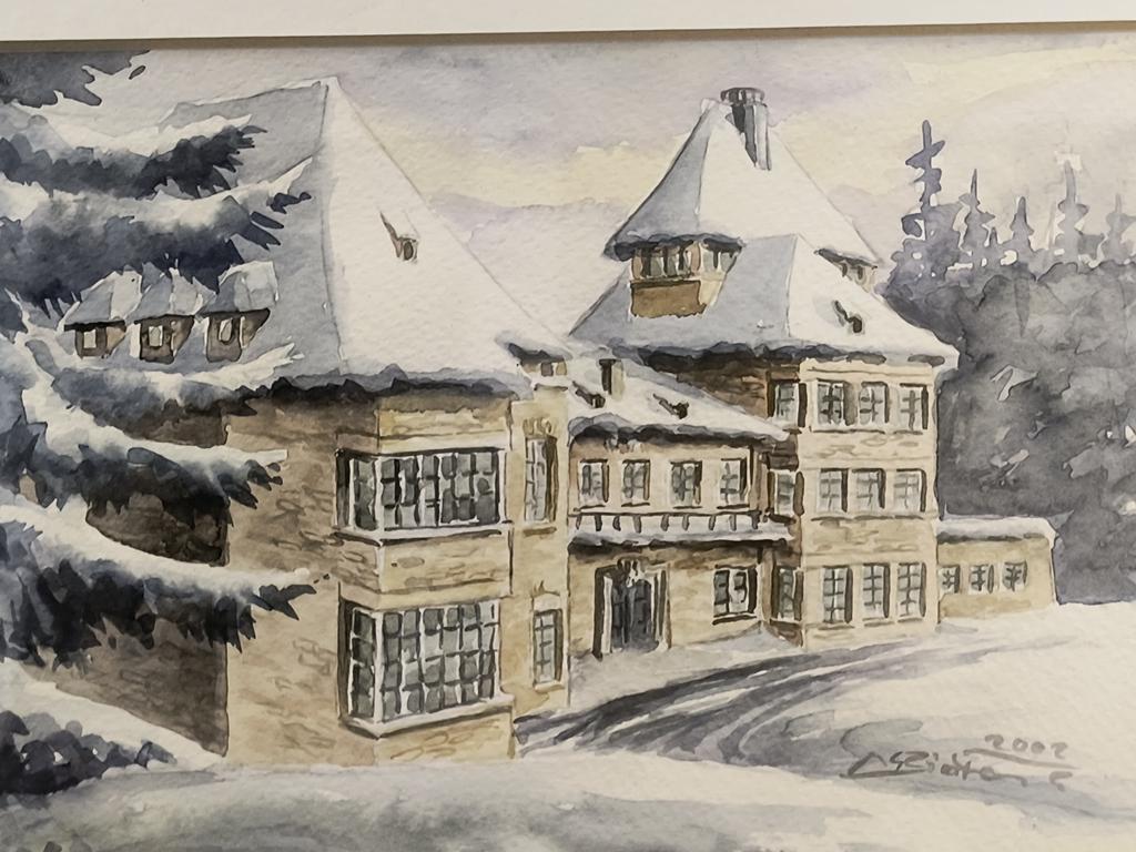 Obraz - pejzaż zimowy - Eugeniusz Białas, Istebna