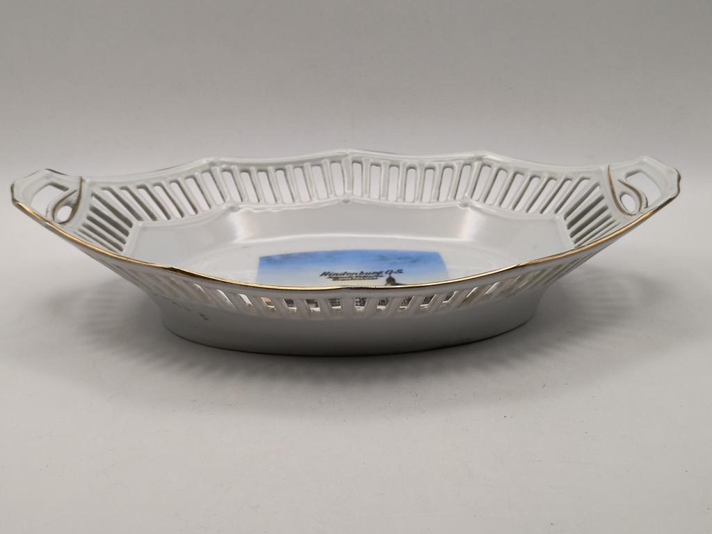 Półmisek porcelanowy ażurowy - Hindenburg, O.-S., Auguste-Viktoria-Krankenhaus - ZABRZE, SZPITAL AUGUSTY VIKTORII