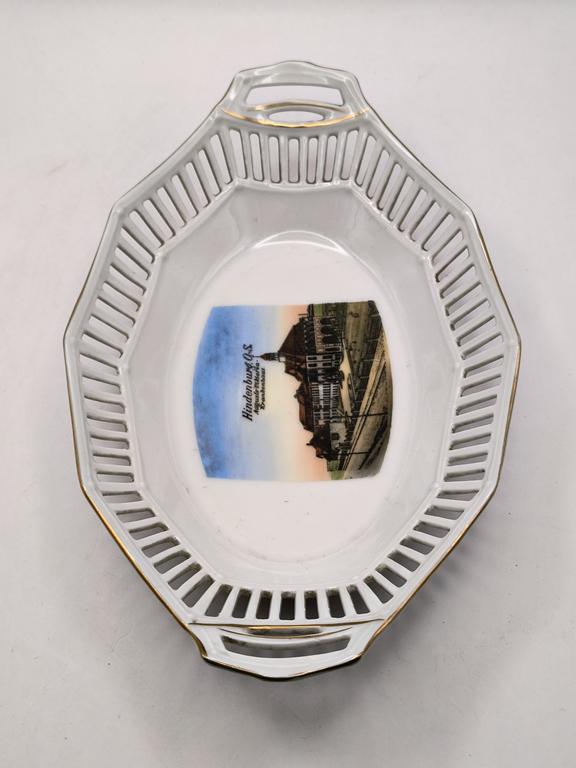 Półmisek porcelanowy ażurowy - Hindenburg, O.-S., Auguste-Viktoria-Krankenhaus - ZABRZE, SZPITAL AUGUSTY VIKTORII