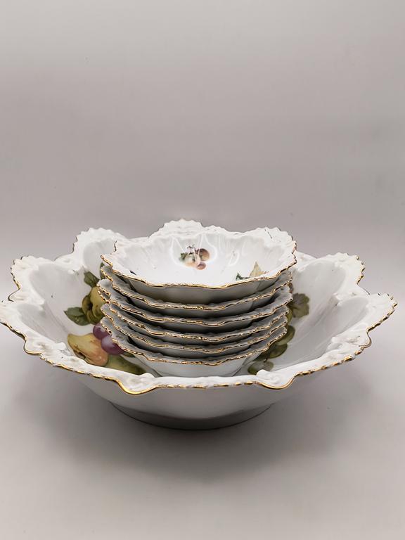 Zestaw porcelanowych miseczek z owocami - MZ Altrohlau CM-R Czechoslovakia