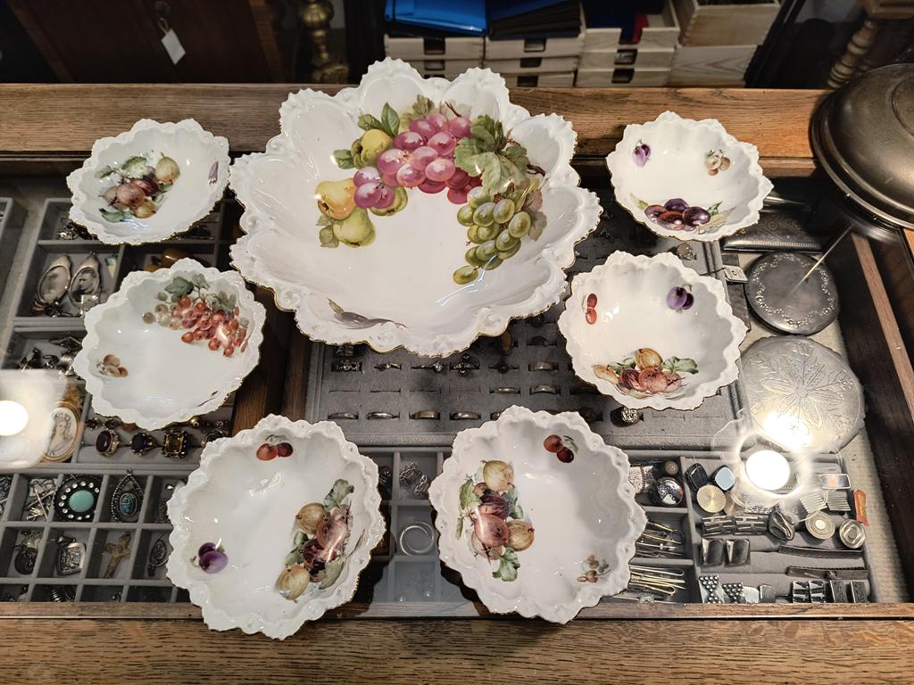 Zestaw porcelanowych miseczek z owocami - MZ Altrohlau CM-R Czechoslovakia