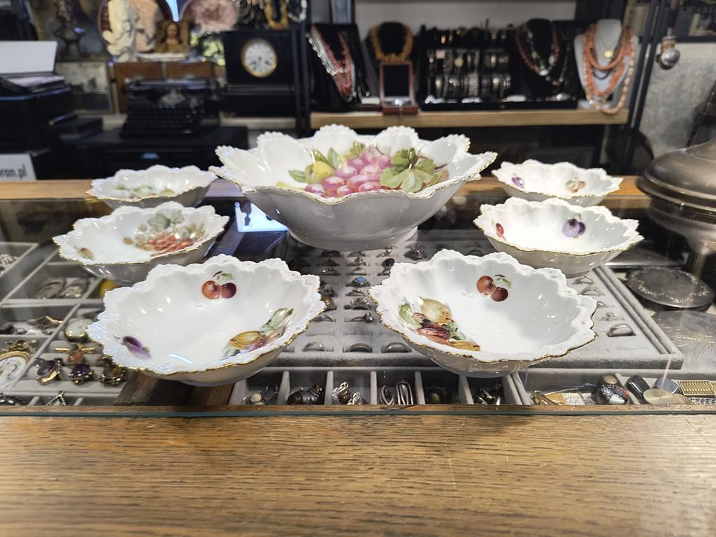 Zestaw porcelanowych miseczek z owocami - MZ Altrohlau CM-R Czechoslovakia