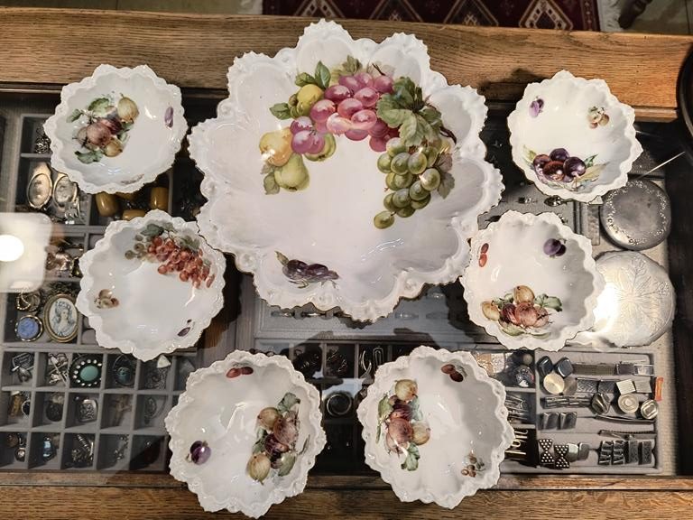 Zestaw porcelanowych miseczek z owocami - MZ Altrohlau CM-R Czechoslovakia