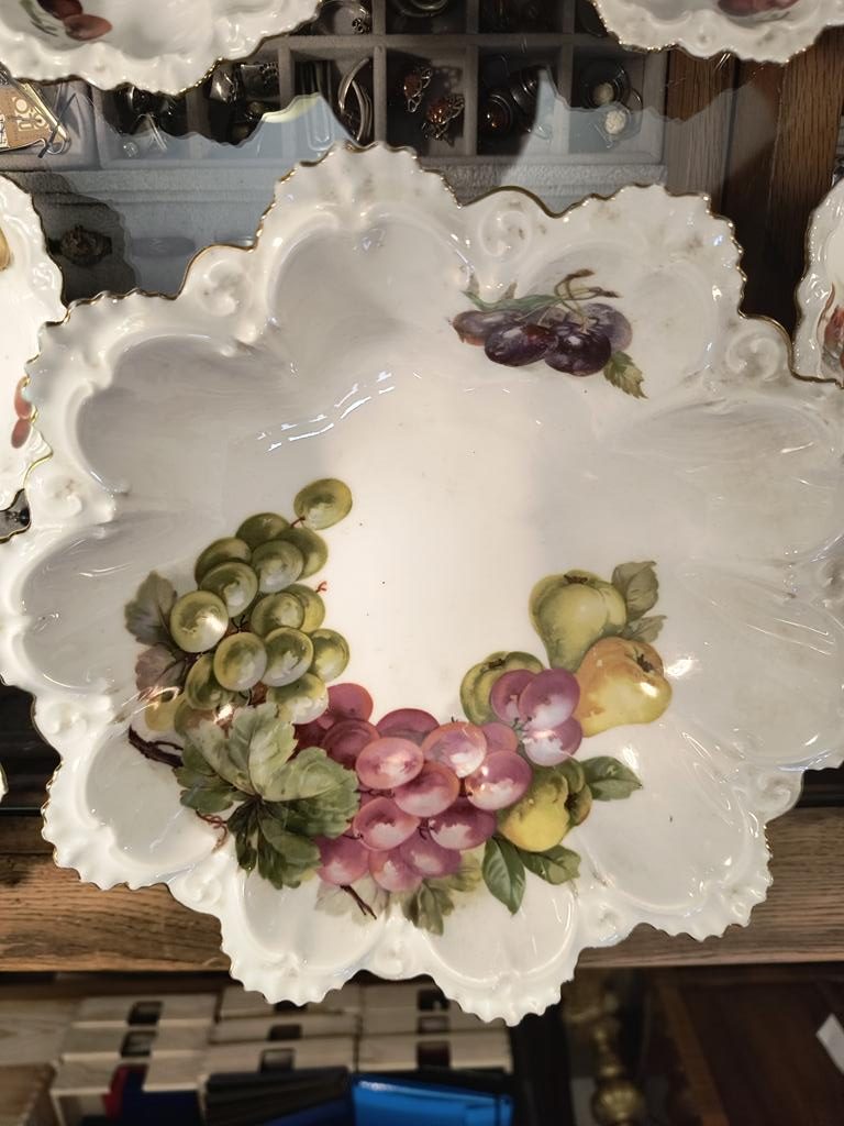 Zestaw porcelanowych miseczek z owocami - MZ Altrohlau CM-R Czechoslovakia